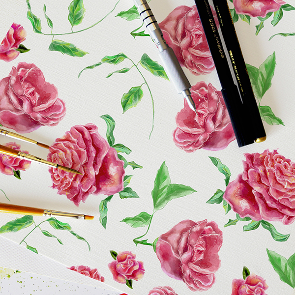 seamless pattern, print, fabric, wrapping paper, wallpaper, textile, repeat, repeated, trendy, colorful, vintage, drawing, hand, drawn, decoration, illustration, ornament, background, scrapbooking, stylish, fashion, graphic, creative, design, vintage watercolor, watercolor pattern, watercolor drawing, vintage flowers, flower pattern, watercolor rose, rose pattern, vintage style, vintage background, wild flowers, garden, gardening, botanical, botany, mannequin, vintage dress, vintage dress drawing, vintage fashion drawing